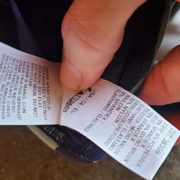 Next Double Up Tanktini Swim Top Sz. 32 B/C Stripe Impact Navy Top - Picture 12 of 12